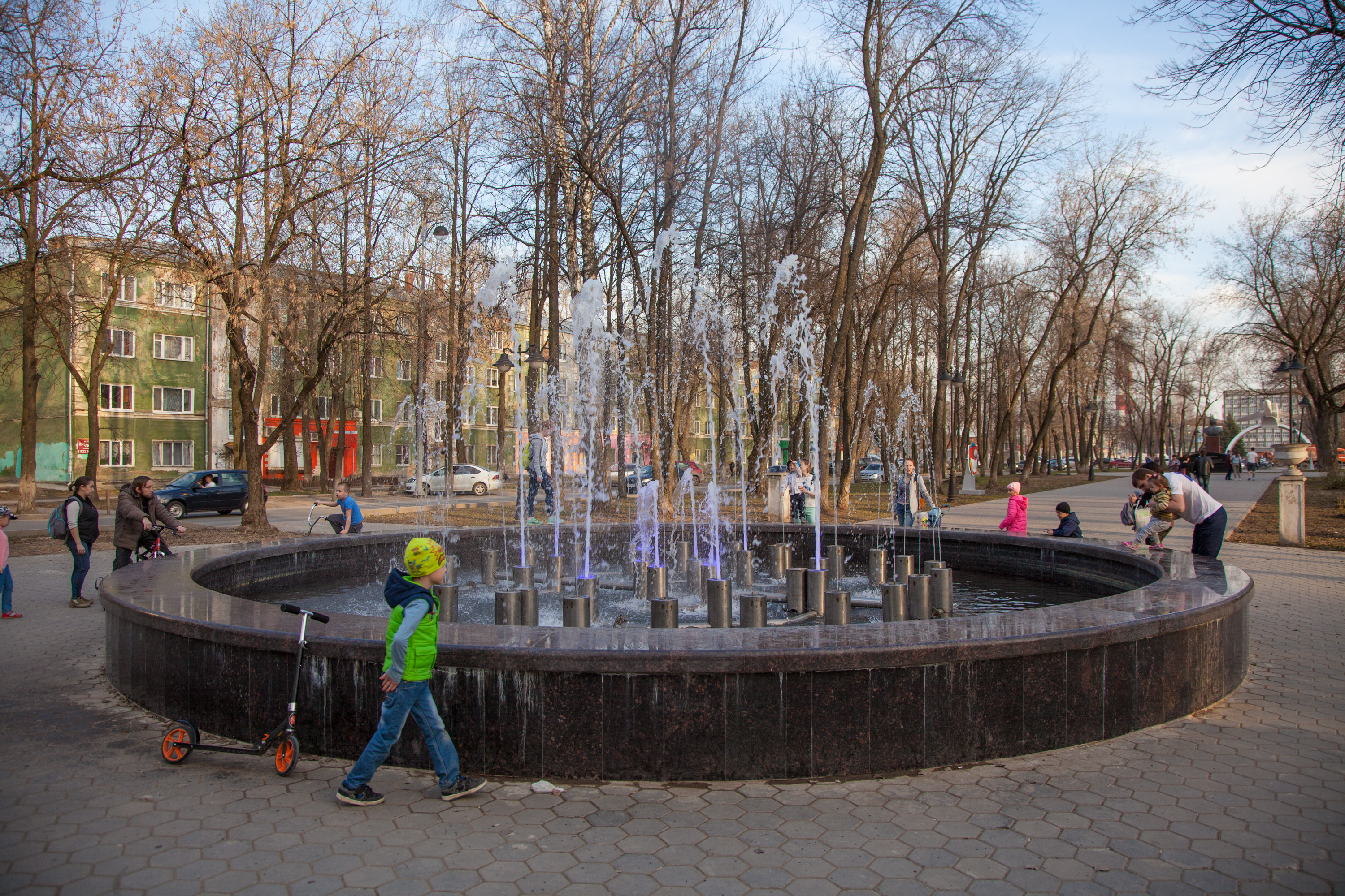 Фонтан на тихом Компросе в Перми